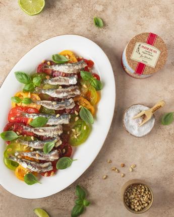Sardines grillées et salade de tomates